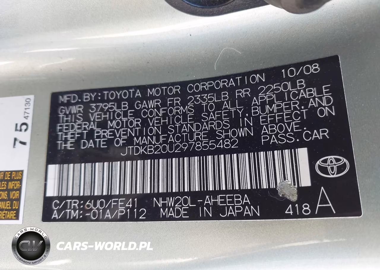 2009 Toyota Prius VIN:JTDKB20U297855482 - 9