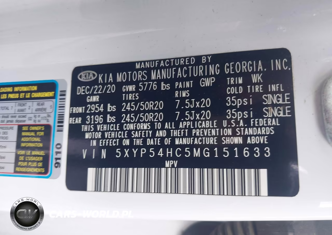 2021 KIA TELLURIDE SX VIN:5XYP54HC5MG151633 - 9
