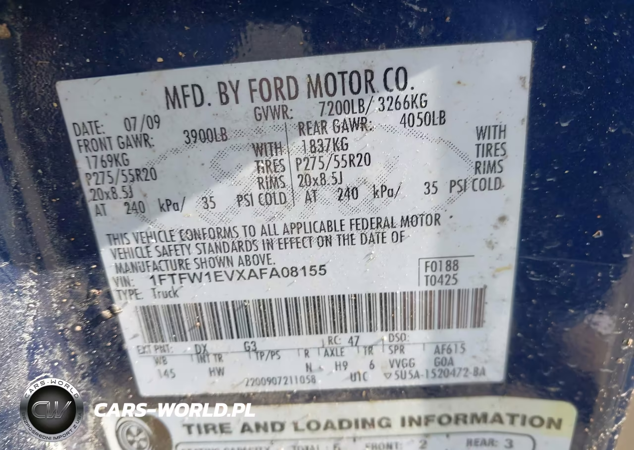 2010 Ford F-150 Fx4-Harley-Davidson-King Ranch-Lariat-Platinum-Xl-Xlt VIN:1FTFW1EVXAFA08155 - 9