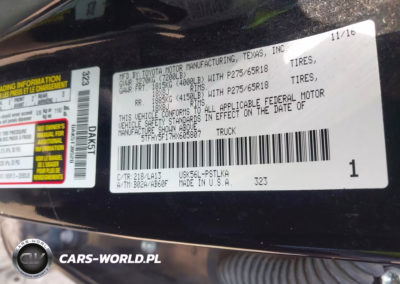 2017 Toyota Tundra Limited 5.7L V8 VIN:5TFHY5F17HX605807 - 9