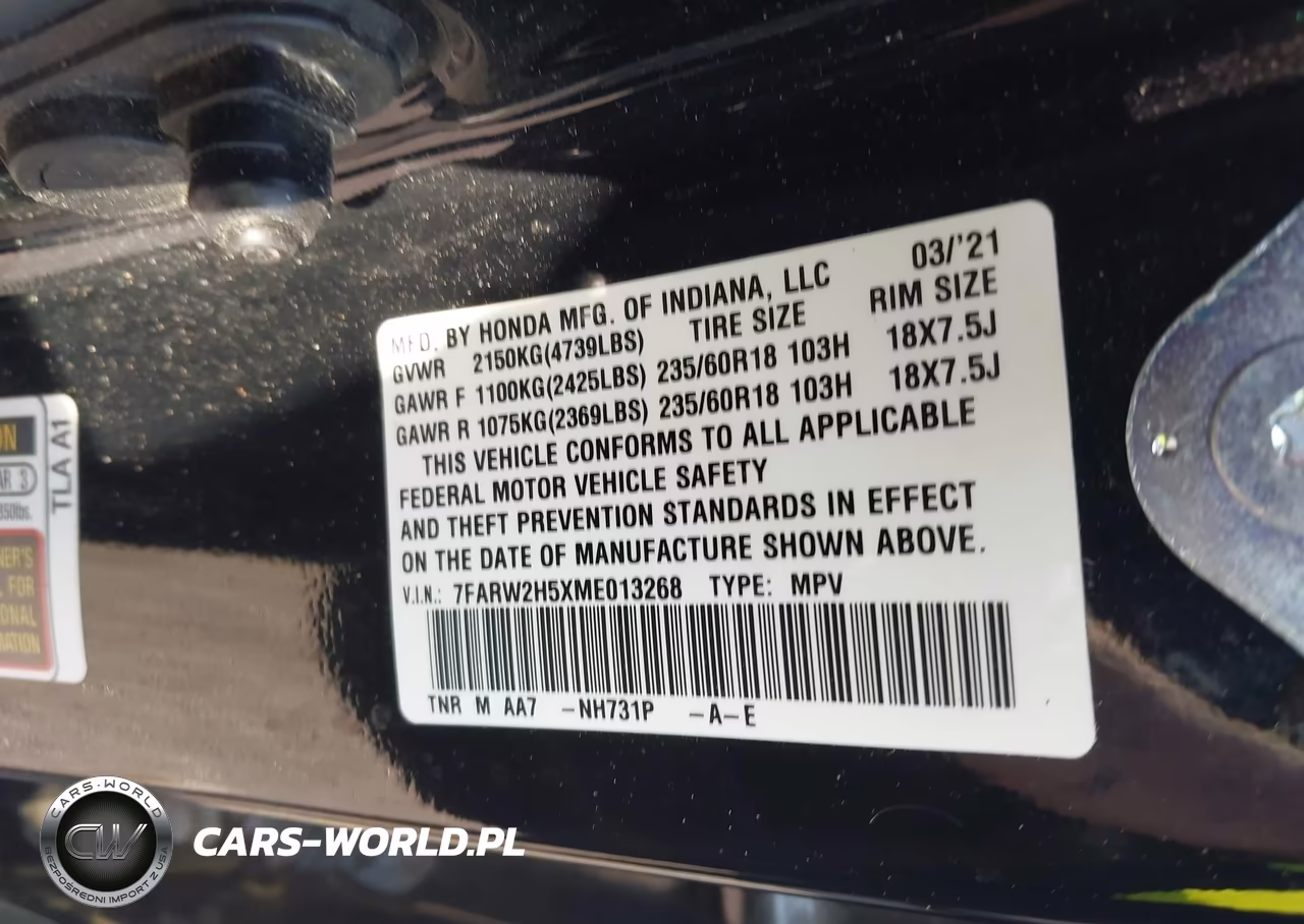 2021 Honda Cr-V Awd Ex VIN:7FARW2H5XME013268 - 9