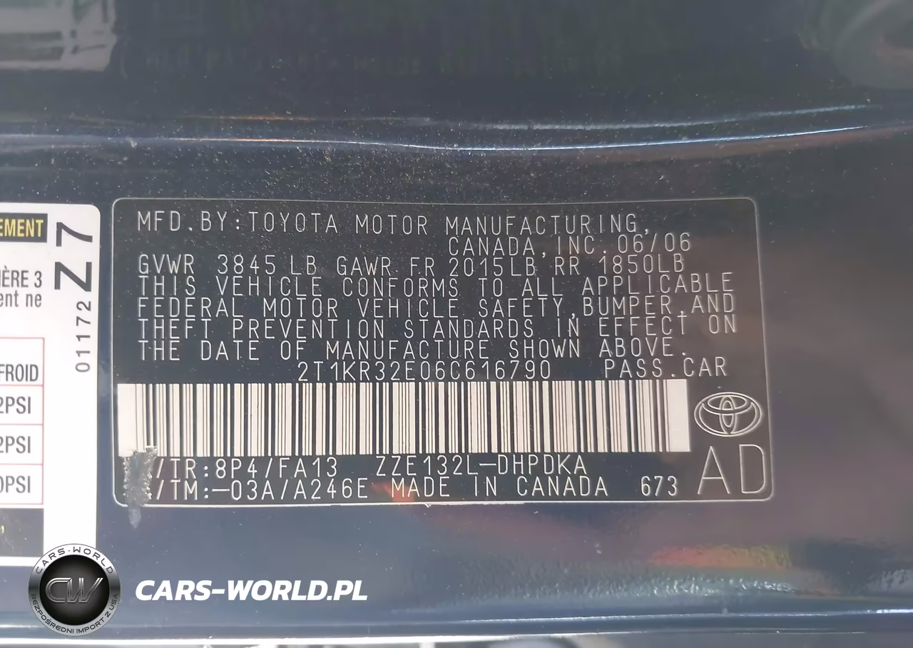 2006 Toyota Matrix VIN:2T1KR32E06C616790 - 9