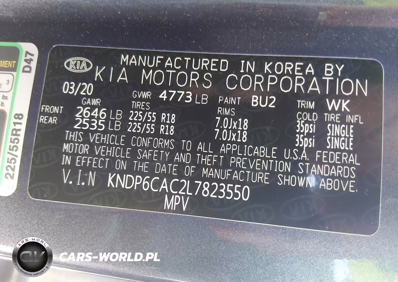 2020 Kia Sportage S VIN:KNDP6CAC2L7823550 - 9