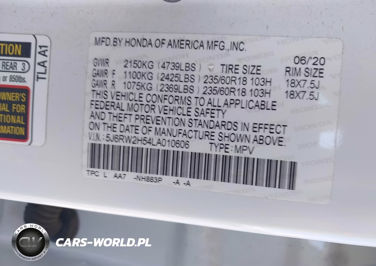 2020 Honda Cr-V Awd Ex VIN:5J6RW2H54LA010606 - 9