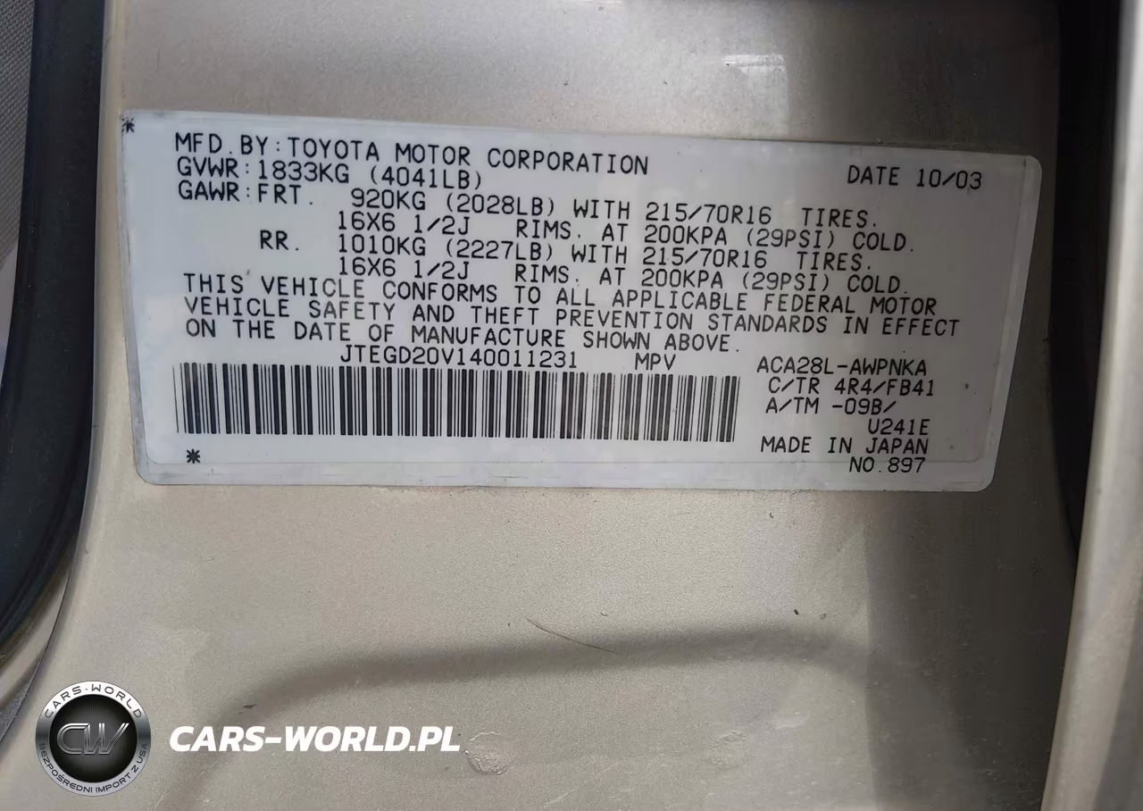 2004 Toyota Rav4 VIN:JTEGD20V140011231 - 9
