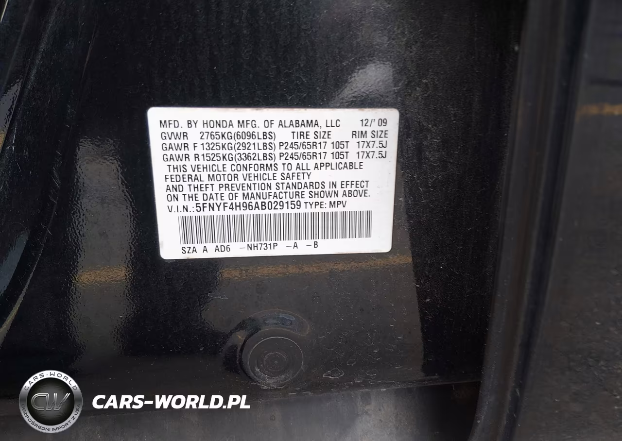 2010 Honda Pilot Touring VIN:5FNYF4H96AB029159 - 9