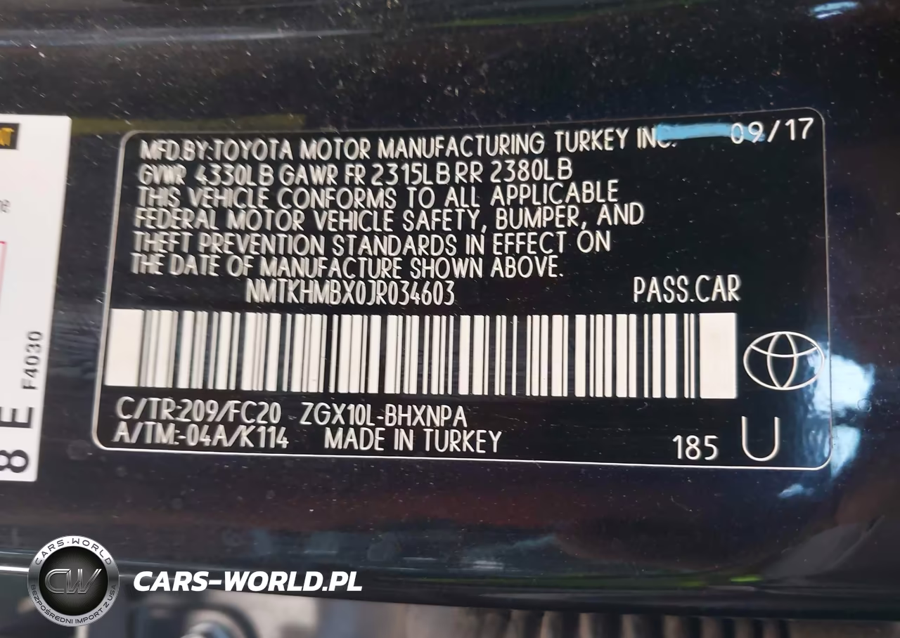 2018 Toyota C-Hr Xle Premium VIN:NMTKHMBX0JR034603 - 9