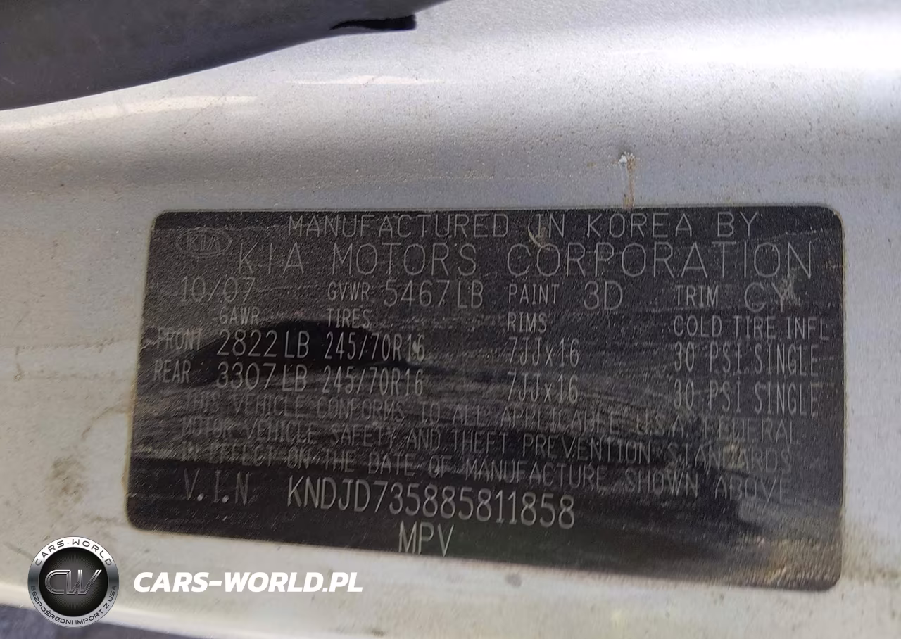 2008 Kia Sorento Lx Base VIN:KNDJD735885811858 - 9