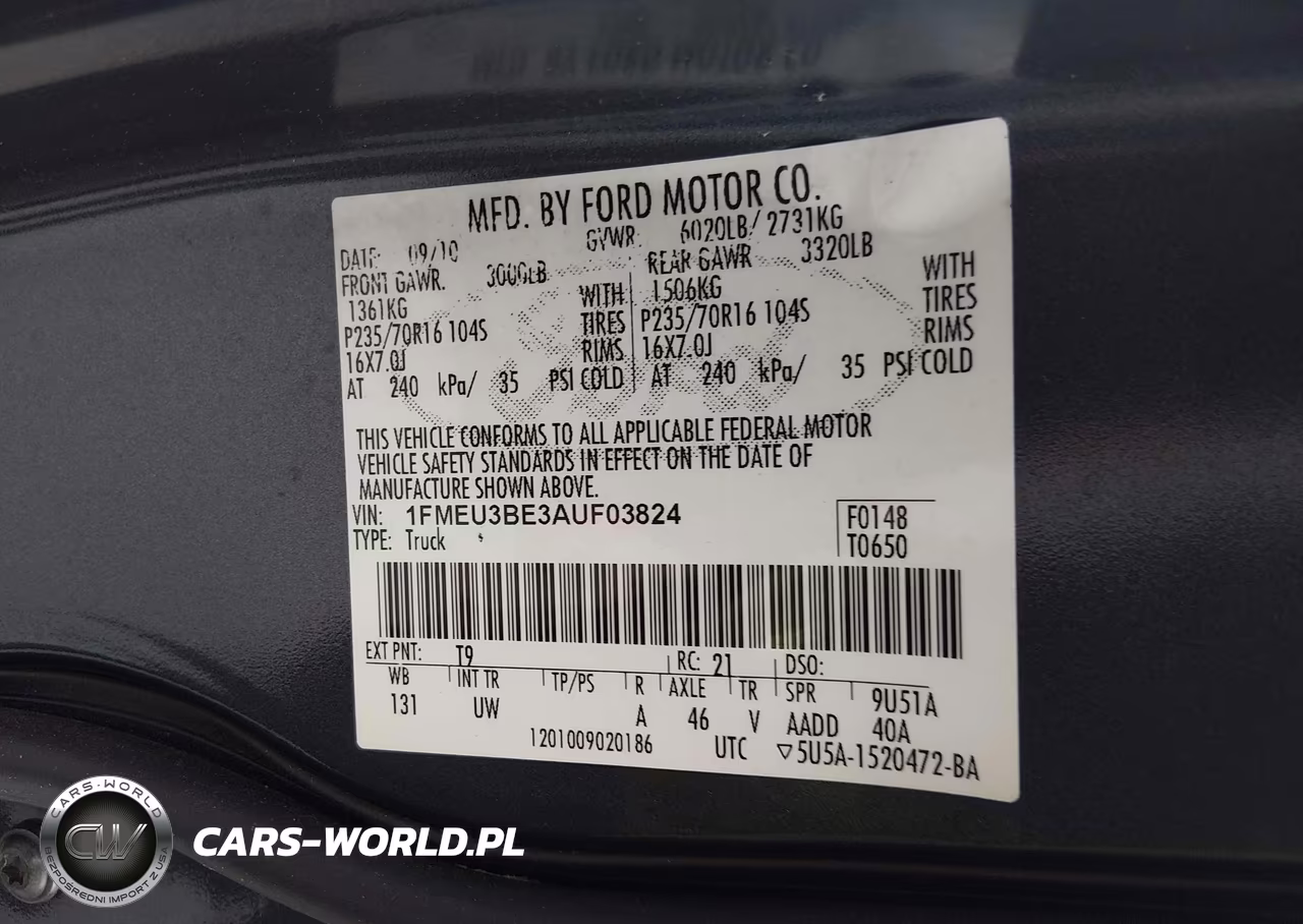 2010 Ford Explorer Sport Trac Xlt VIN:1FMEU3BE3AUF03824 - 9