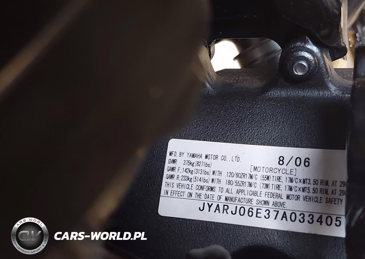 2007 Yamaha Yzfr6 S VIN:JYARJ06E37A033405 - 10