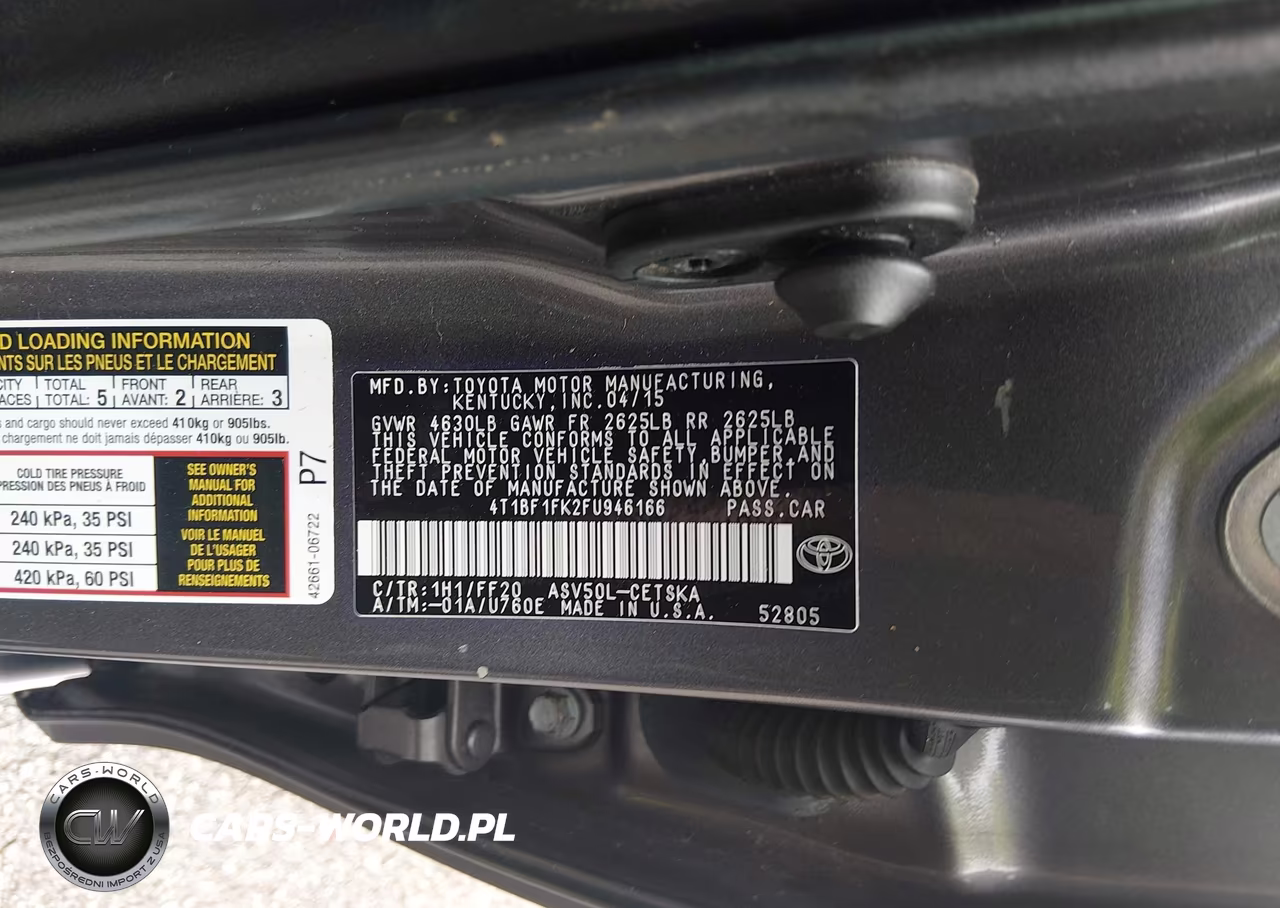 2015 Toyota Camry Se VIN:4T1BF1FK2FU946166 - 9