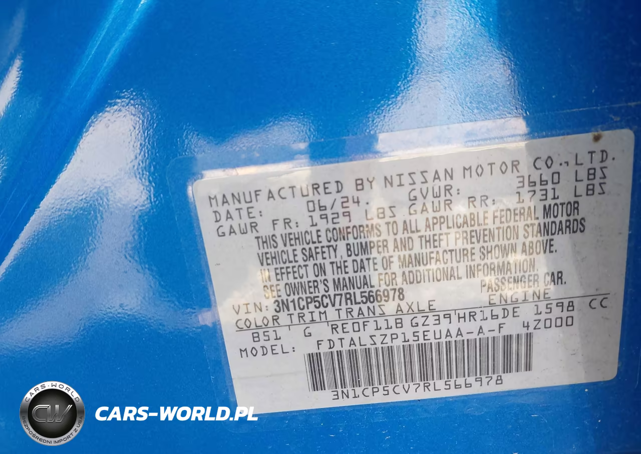 2024 Nissan Kicks Sv Xtronic Cvt VIN:3N1CP5CV7RL566978 - 9