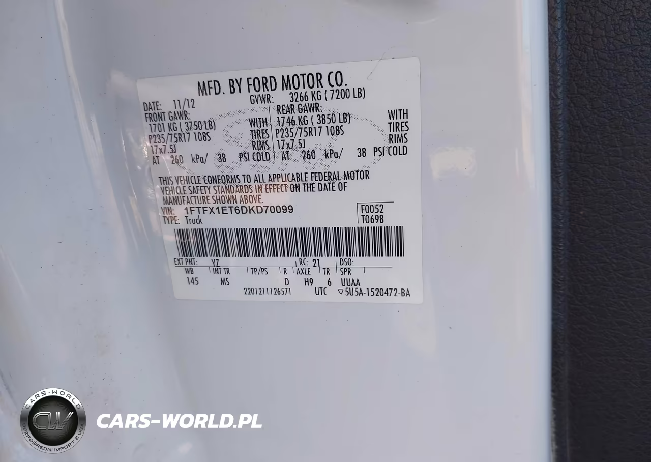2013 Ford F-150 Xlt VIN:1FTFX1ET6DKD70099 - 9