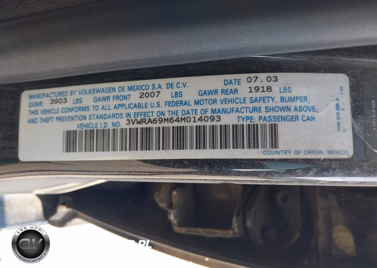 2004 Volkswagen Jetta Gl VIN:3VWRA69M64M014093 - 9