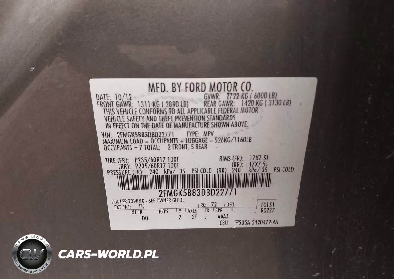 2013 Ford Flex Se VIN:2FMGK5B83DBD22771 - 9