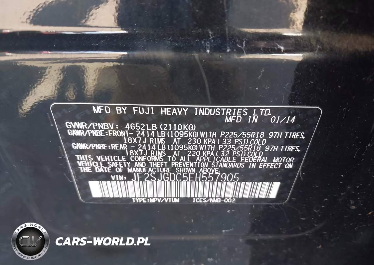 2014 Subaru Forester VIN:JF2SJGDC5EH557905 - 9