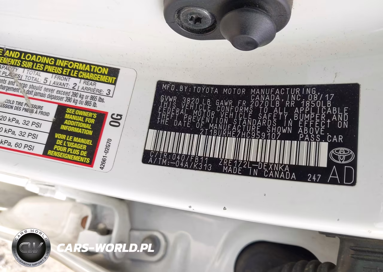 2017 Toyota Corolla Le VIN:2T1BURHE7HC959107 - 9