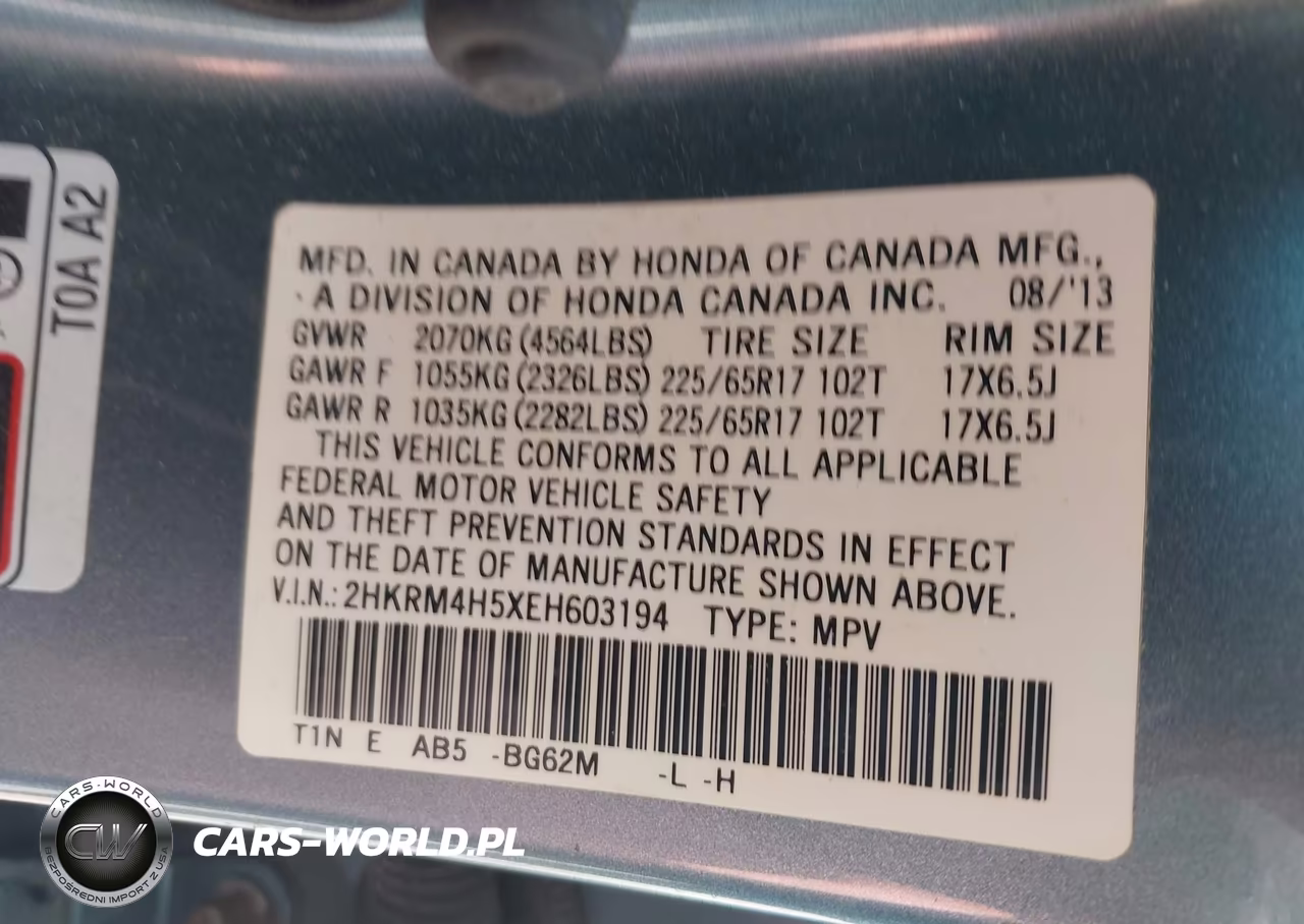 2014 Honda Cr-V Ex VIN:2HKRM4H5XEH603194 - 9