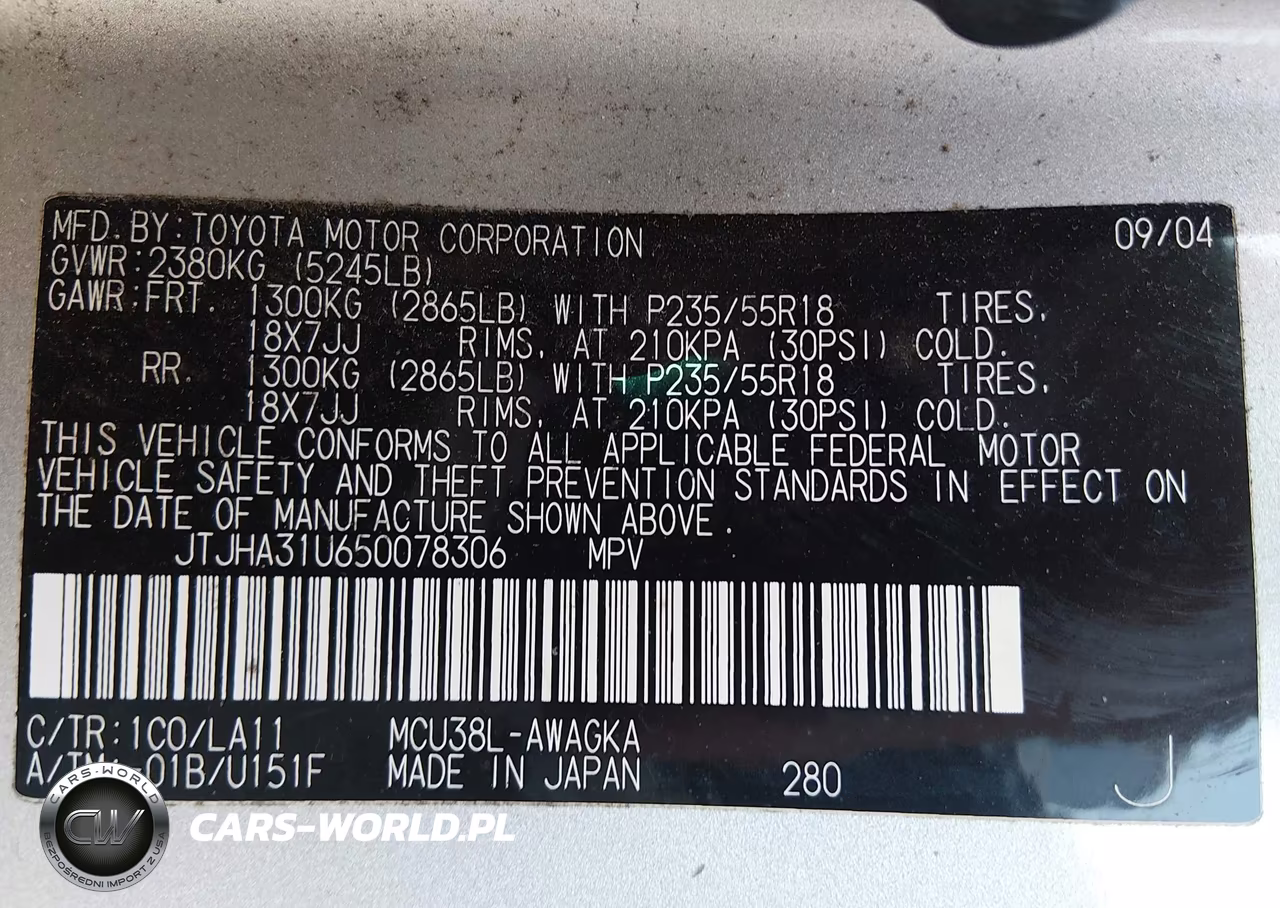 2005 Lexus Rx 330 VIN:JTJHA31U650078306 - 9
