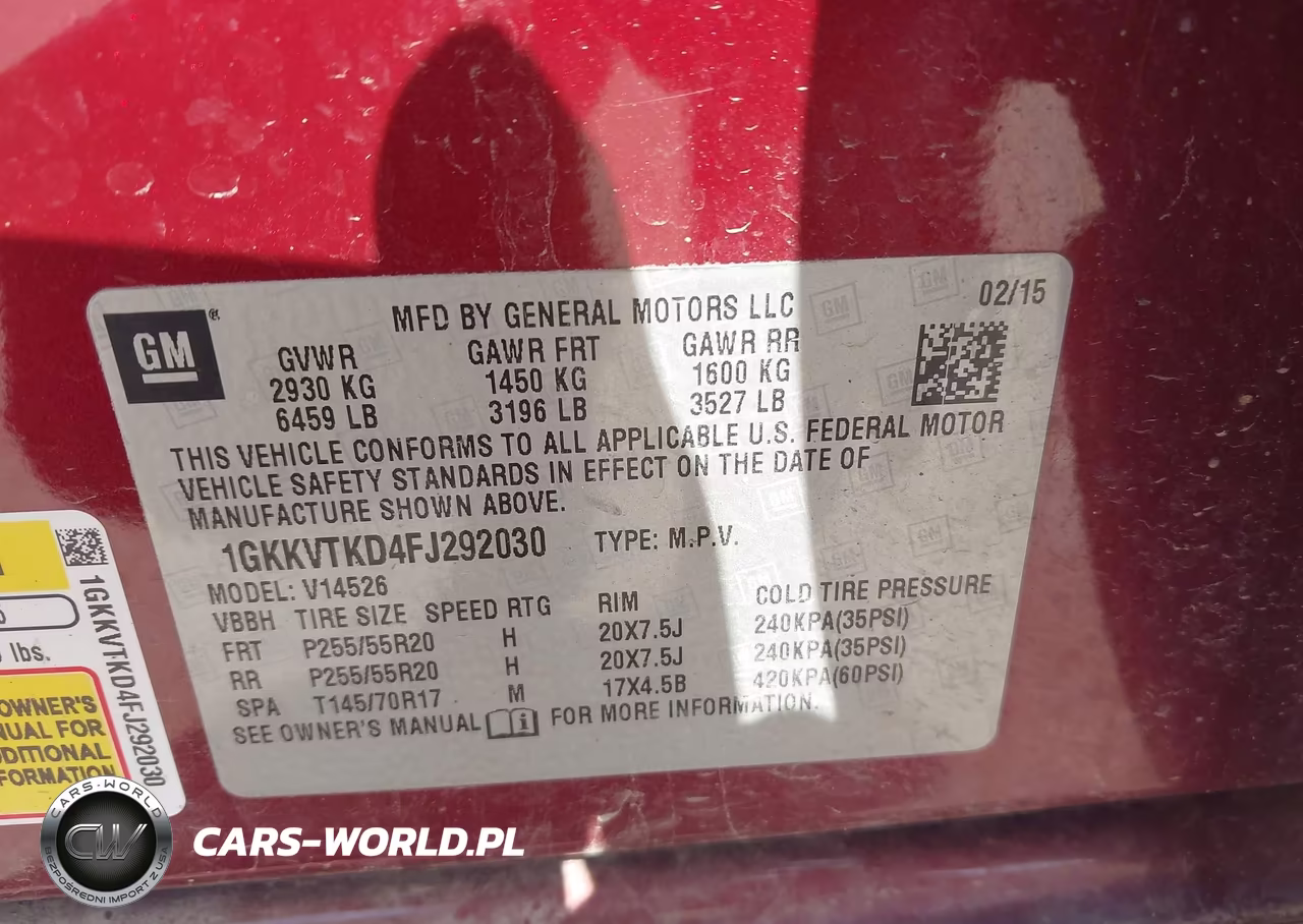 2015 GMC Acadia Denali VIN:1GKKVTKD4FJ292030 - 9