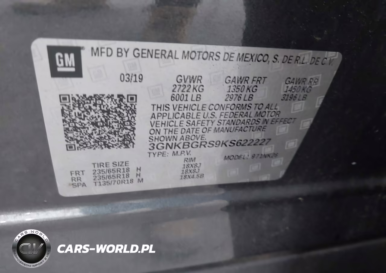 2019 Chevrolet Blazer VIN:3GNKBGRS9KS622227 - 9