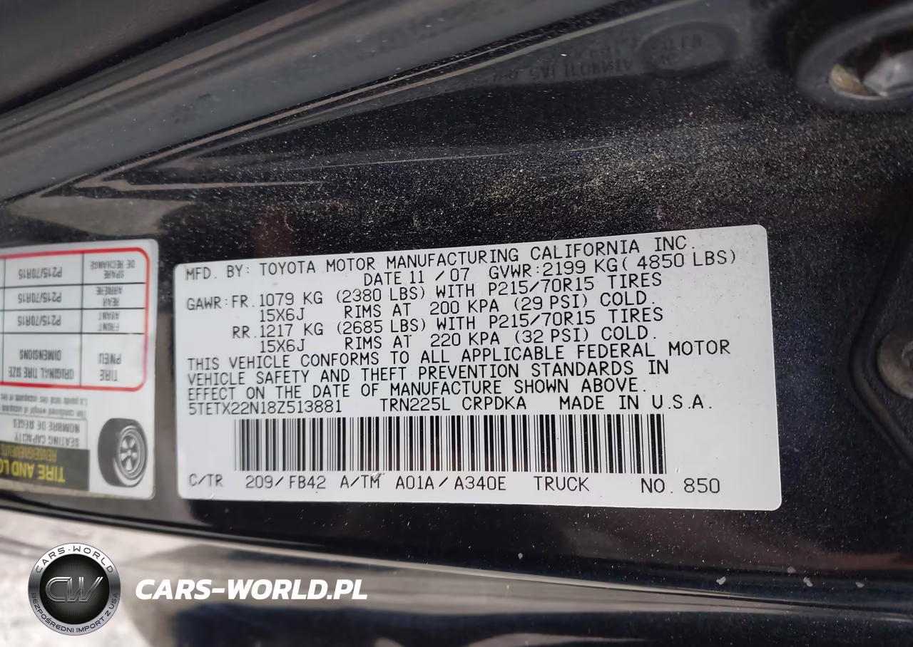 2008 Toyota Tacoma VIN:5TETX22N18Z513881 - 9
