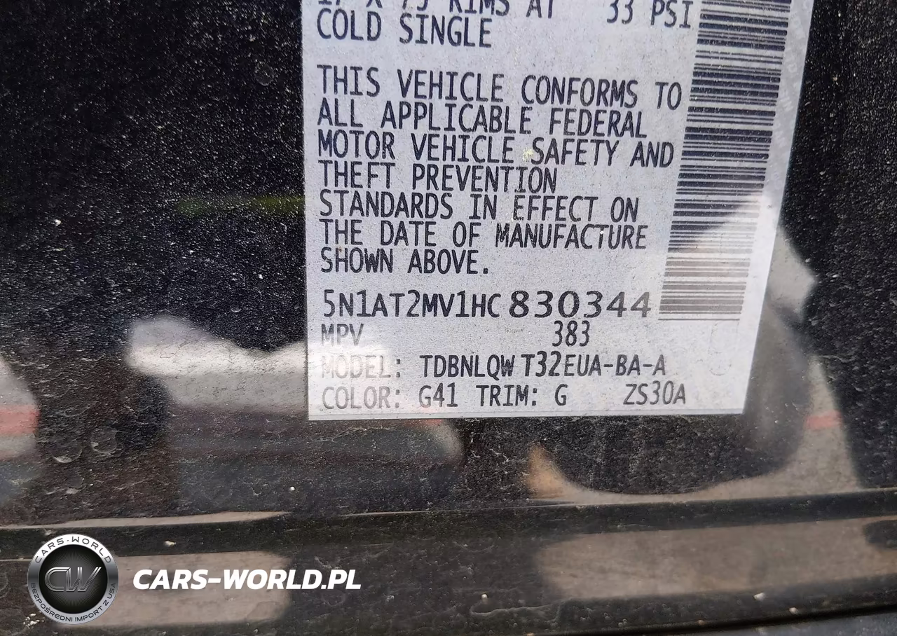 2017 Nissan Rogue Sv VIN:5N1AT2MV1HC830344 - 9
