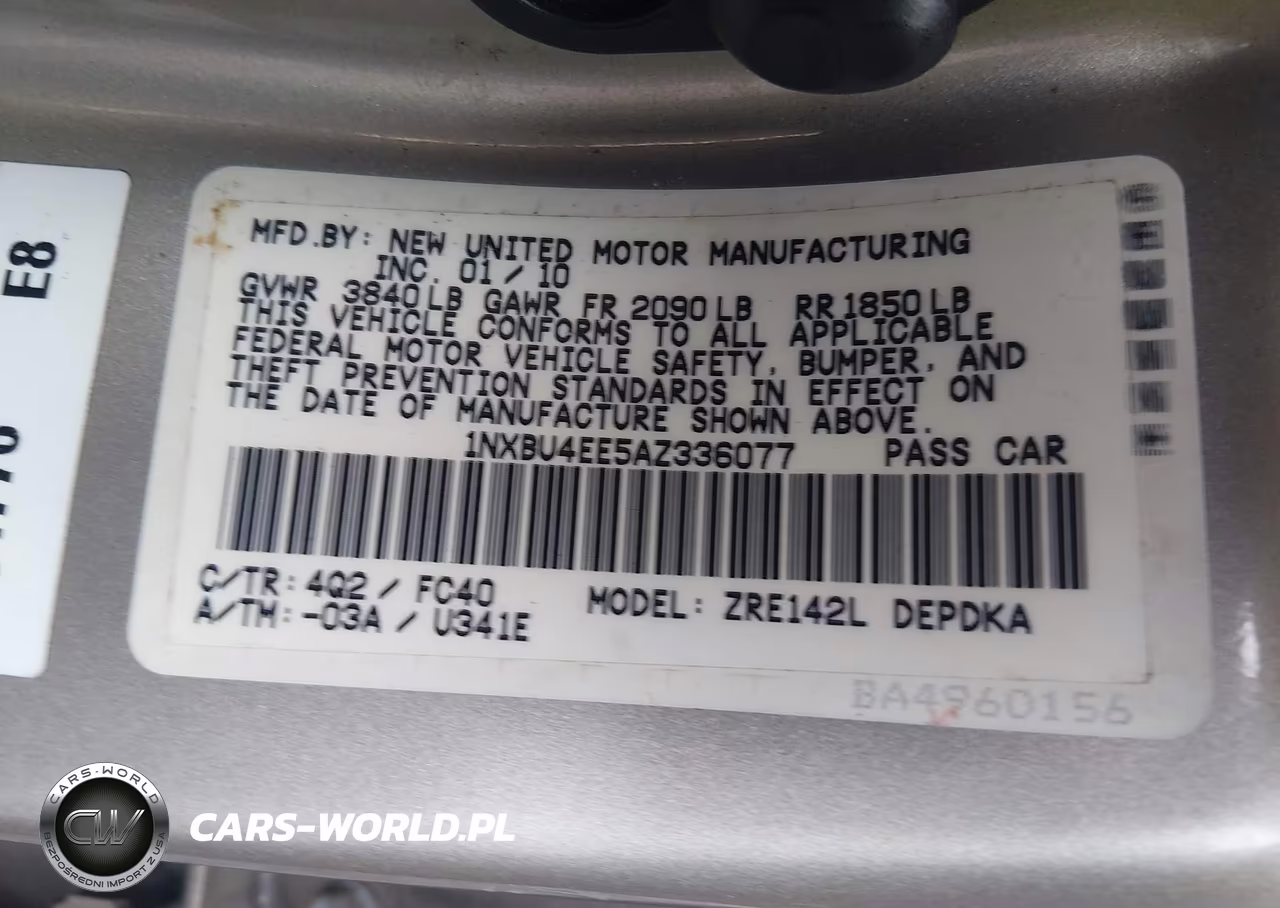 2010 Toyota Corolla Le VIN:1NXBU4EE5AZ336077 - 9
