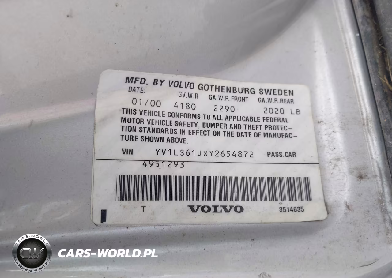 2000 Volvo S70 Se VIN:YV1LS61JXY2654872 - 9