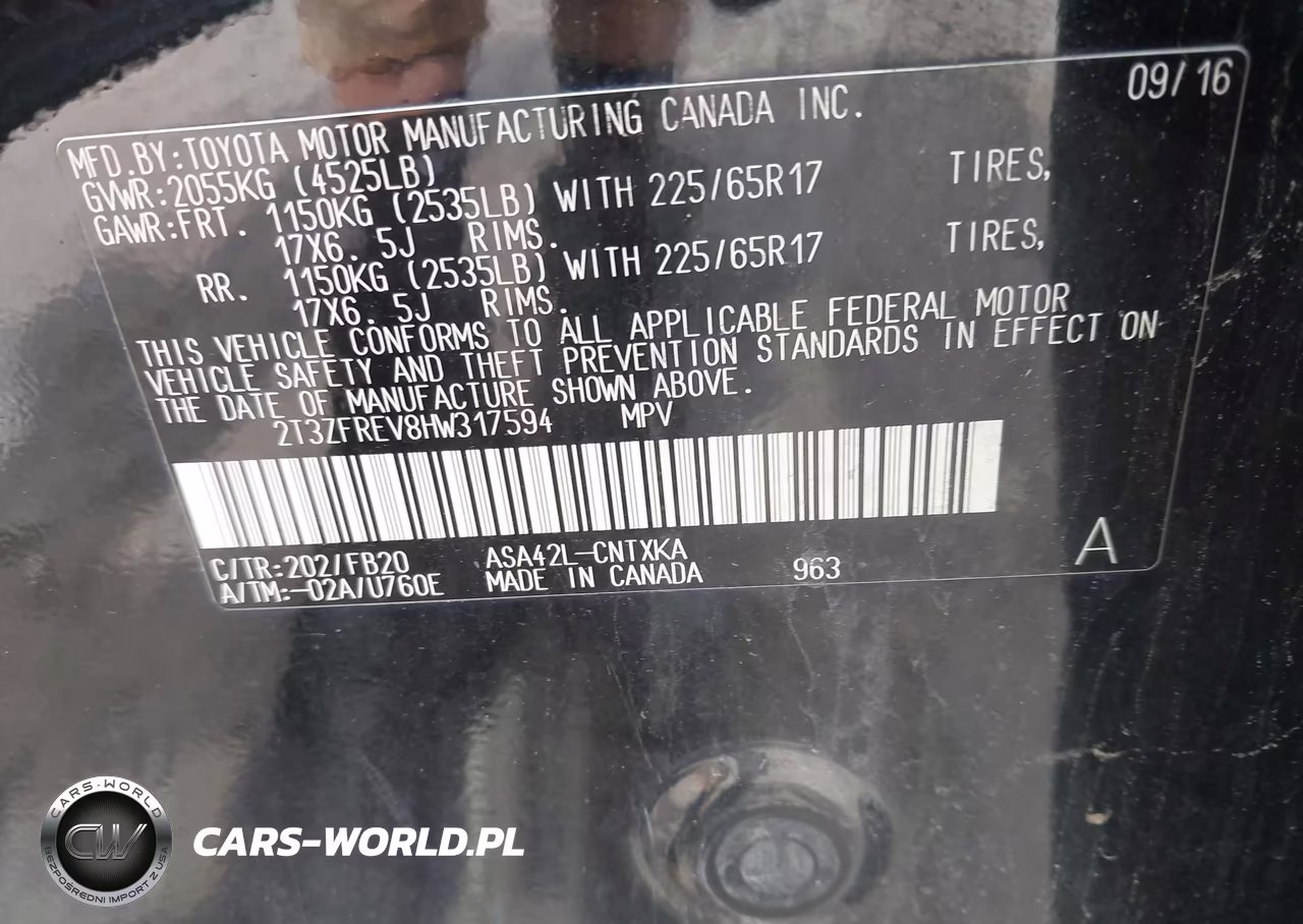 2017 Toyota Rav4 Le VIN:2T3ZFREV8HW317594 - 7