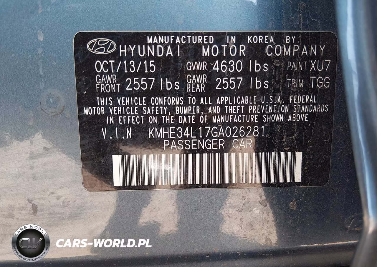 2016 Hyundai Sonata Hybrid Limited VIN:KMHE34L17GA026281 - 9