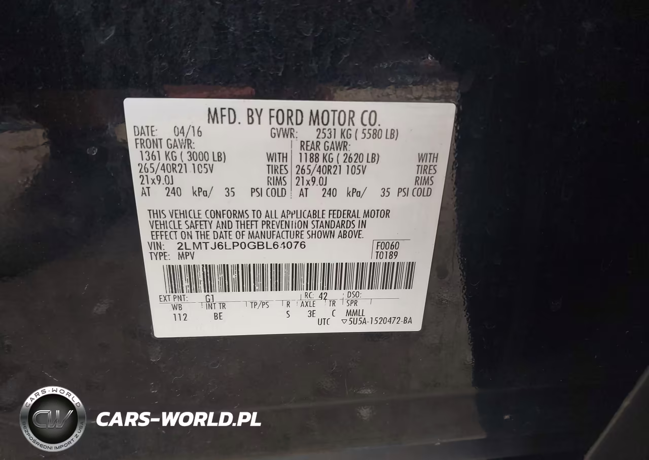 2016 Lincoln Mkx Reserve VIN:2LMTJ6LP0GBL64076 - 9