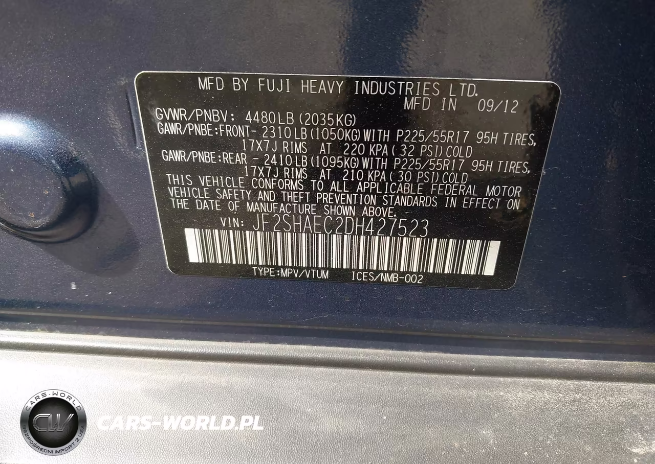 2013 Subaru Forester 2.5X Limited VIN:JF2SHAEC2DH427523 - 9
