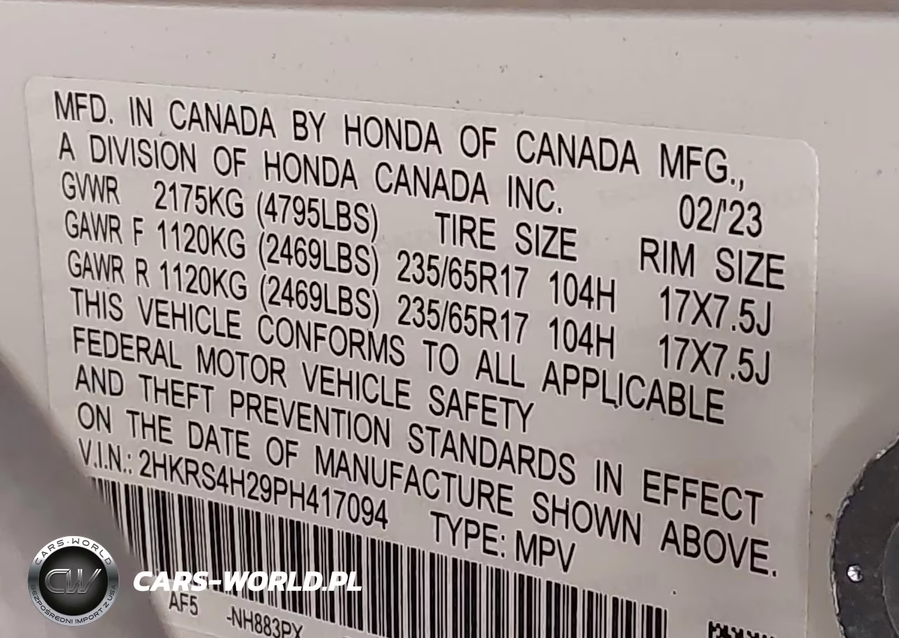 2023 Honda Cr-V Lx Awd VIN:2HKRS4H29PH417094 - 9