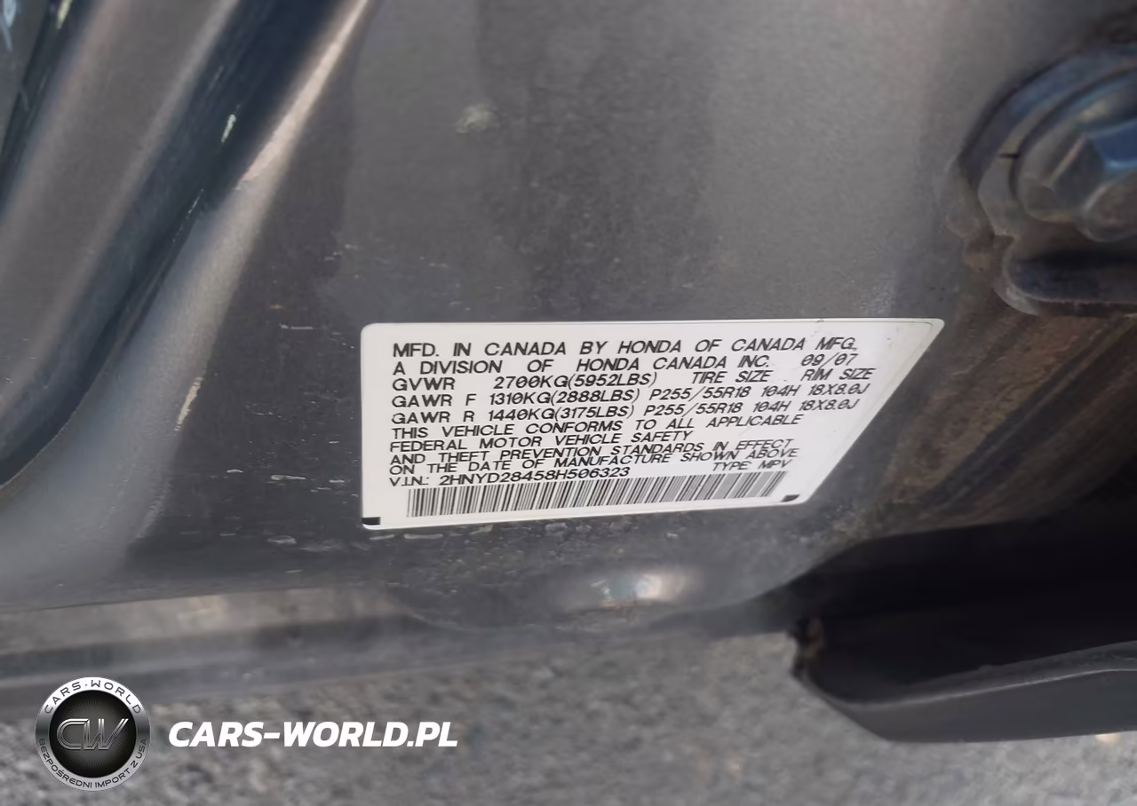 2008 Acura Mdx Technology Package VIN:2HNYD28458H506323 - 9