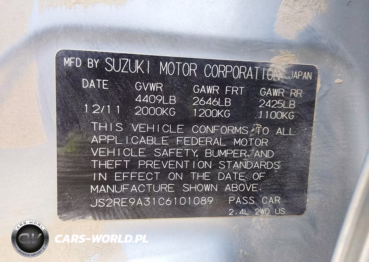 2012 Suzuki Kizashi Se VIN:JS2RE9A31C6101089 - 9