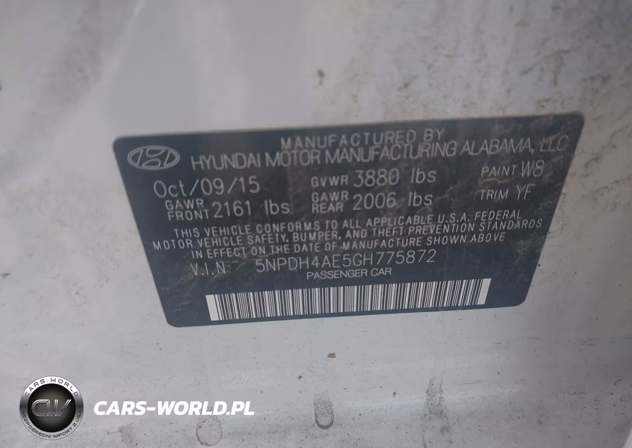 2016 Hyundai Elantra Se VIN:5NPDH4AE5GH775872 - 9