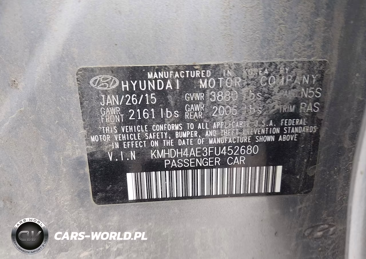2015 Hyundai Elantra Se VIN:KMHDH4AE3FU452680 - 9
