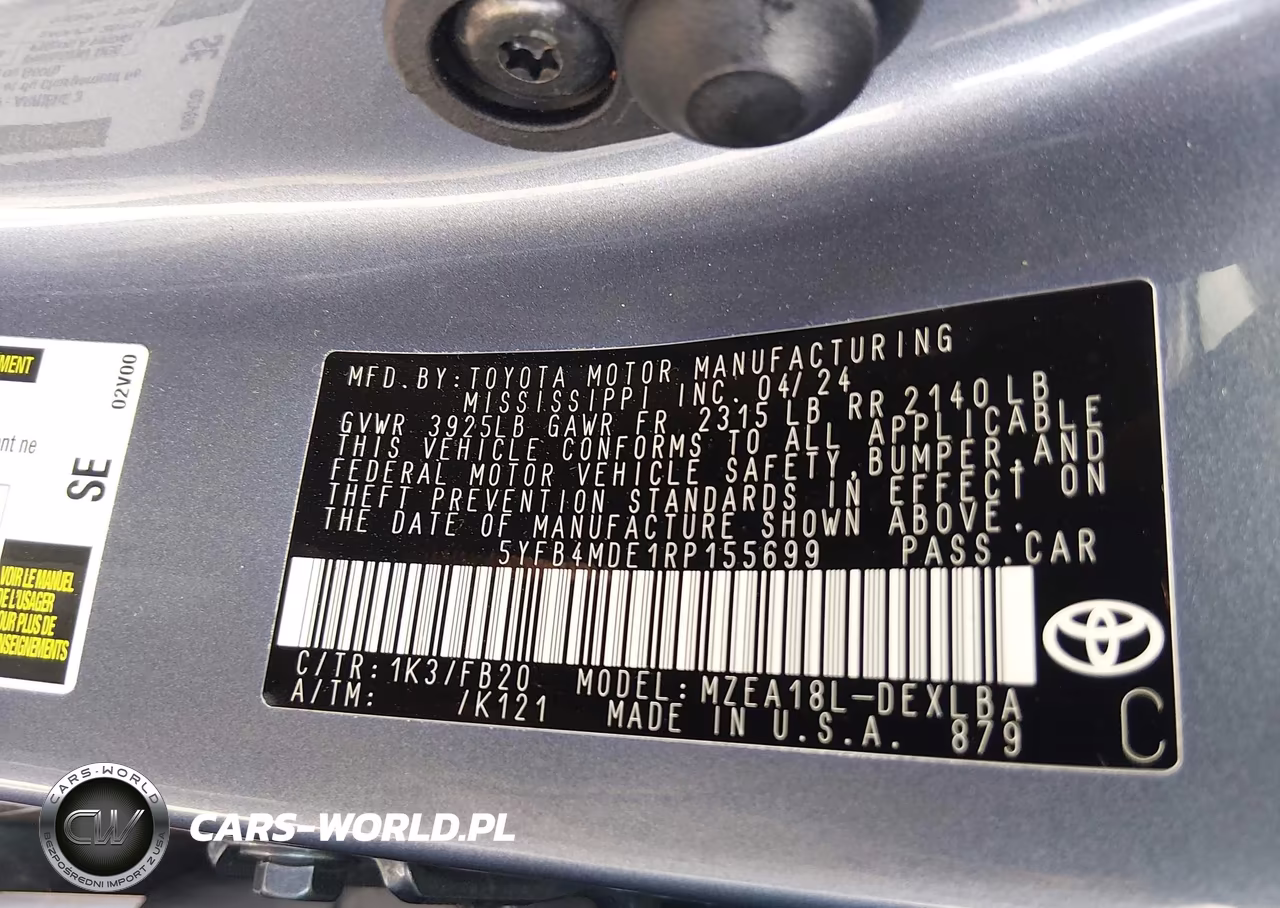 2024 Toyota Corolla Le VIN:5YFB4MDE1RP155699 - 9