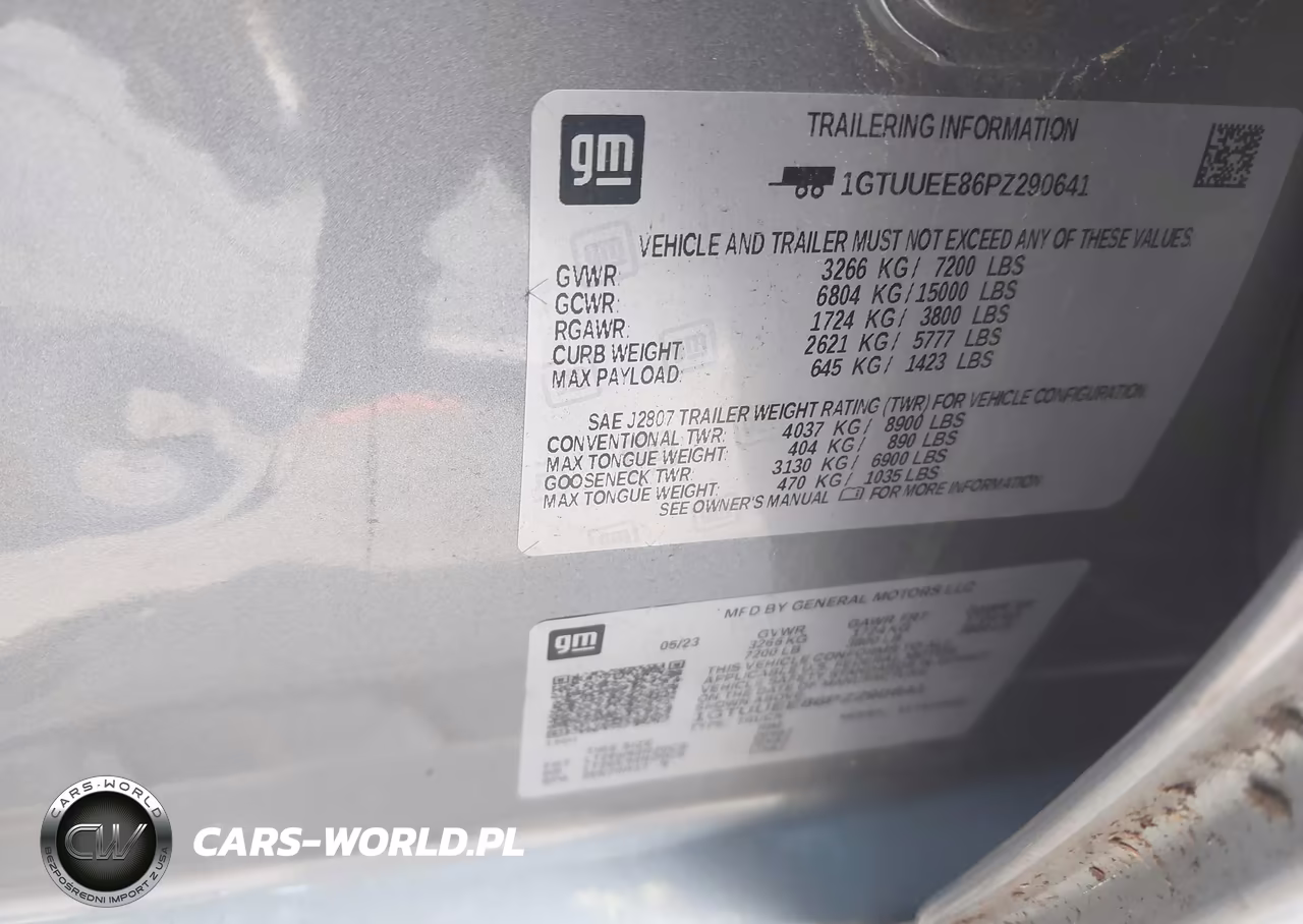 2023 GMC Sierra 1500 4Wd Short Box At4 VIN:1GTUUEE86PZ290641 - 9