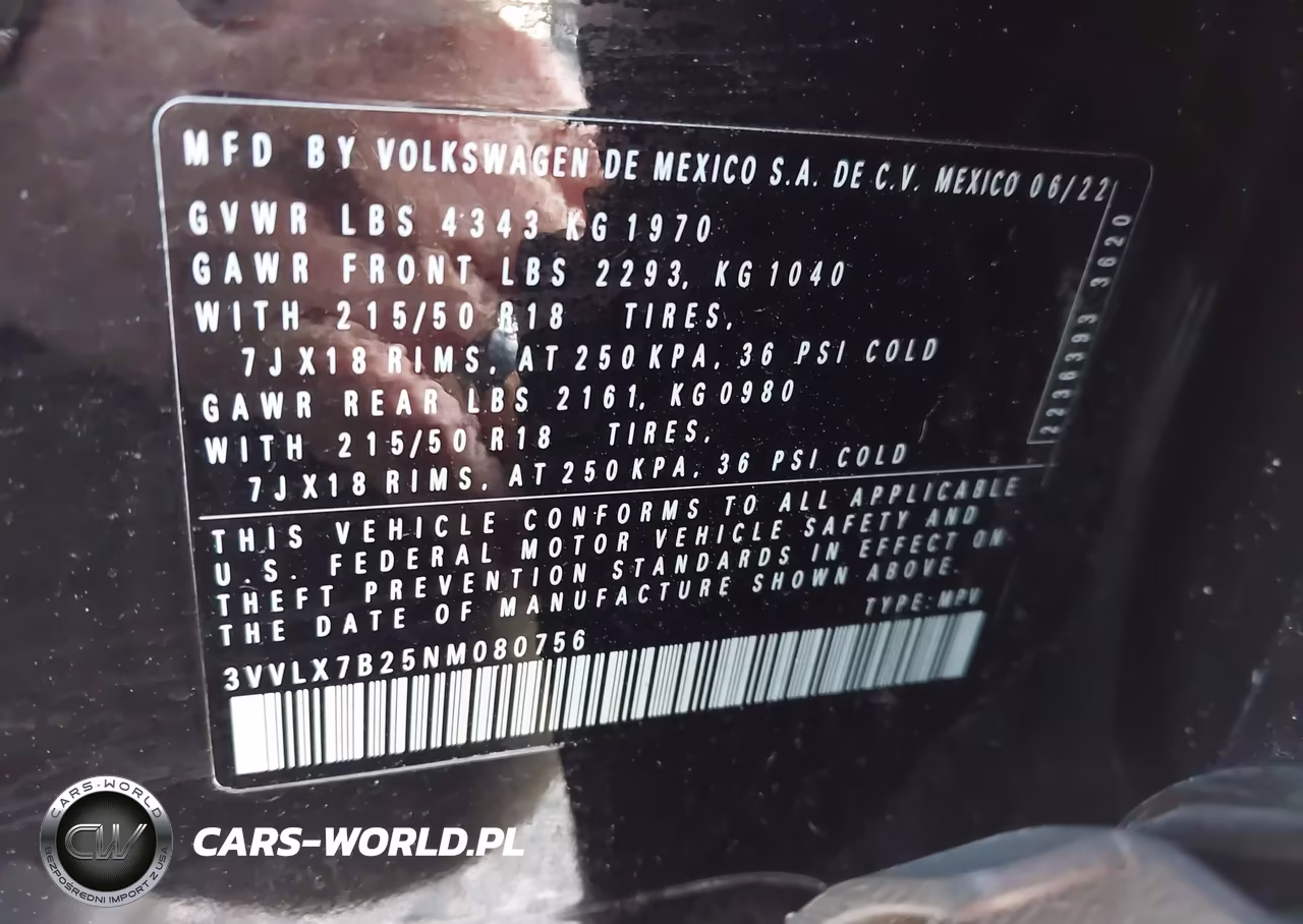 2022 Volkswagen Taos 1.5T Se VIN:3VVLX7B25NM080756 - 9
