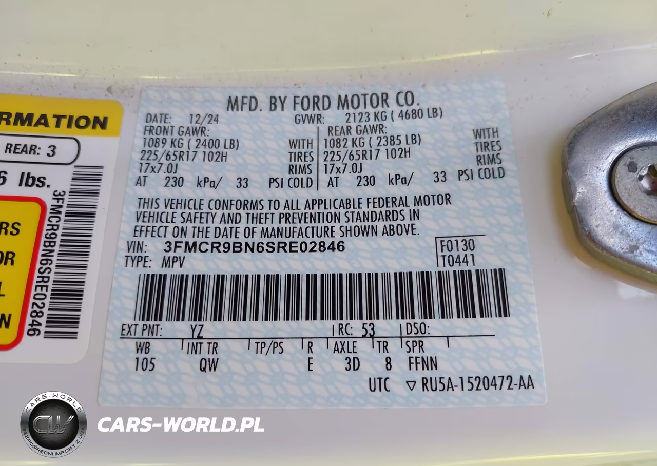 2025 Ford Bronco Sport Big Bend VIN:3FMCR9BN6SRE02846 - 9