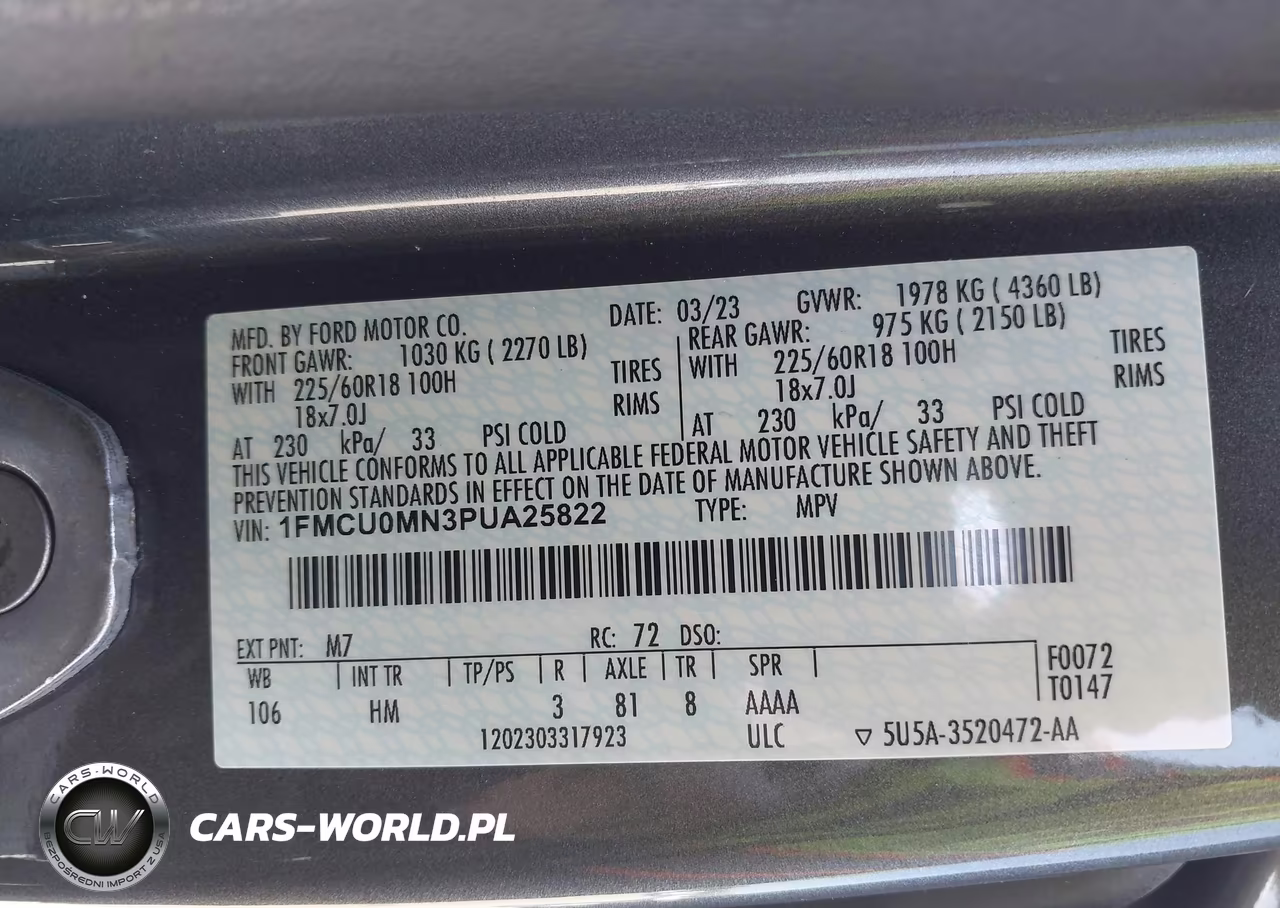 2023 Ford Escape St-Line VIN:1FMCU0MN3PUA25822 - 9