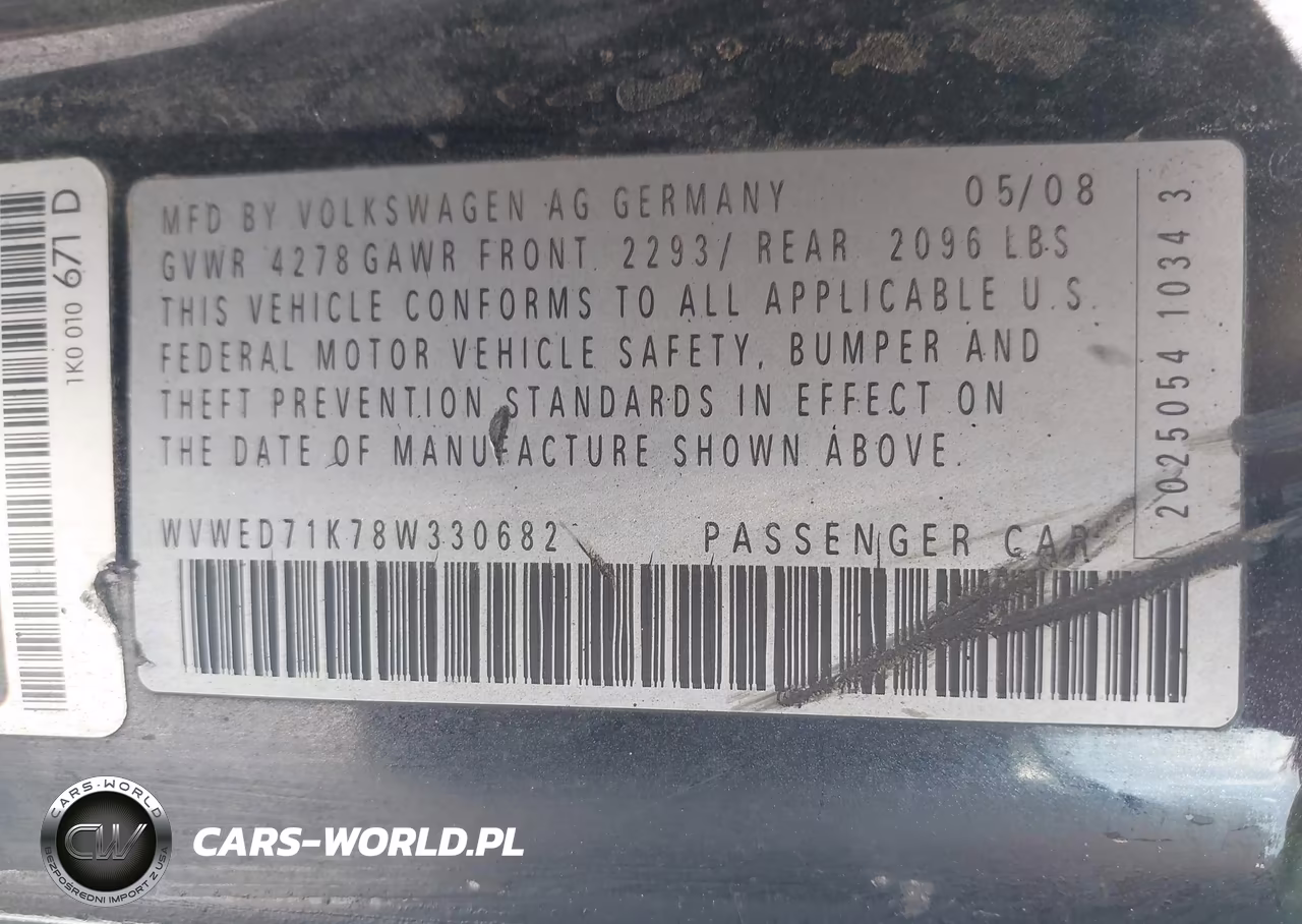 2008 Volkswagen Gti 2-Door VIN:WVWED71K78W330682 - 9