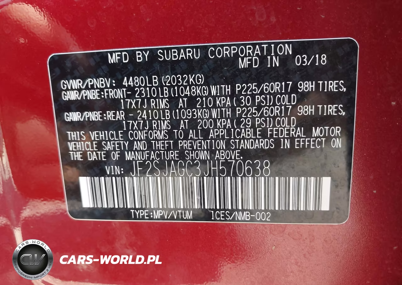 2018 Subaru Forester 2.5I Premium VIN:JF2SJAGC3JH570638 - 9