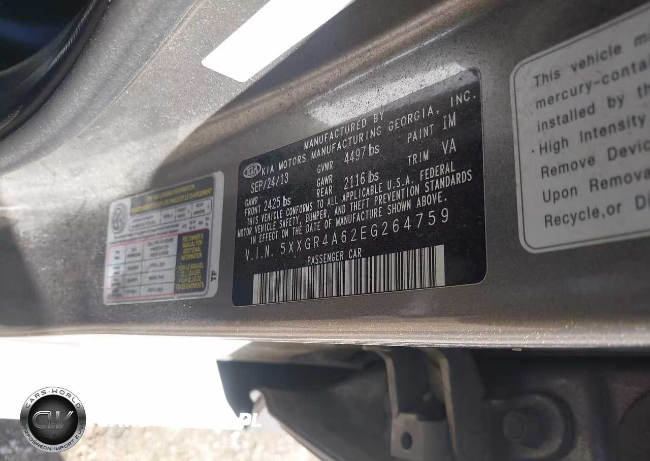 2014 Kia Optima Sx Turbo VIN:5XXGR4A62EG264759 - 9