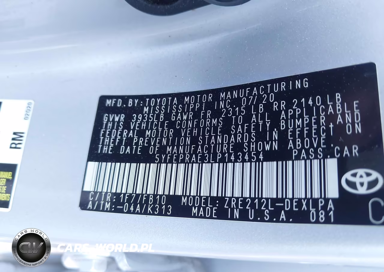 2020 Toyota Corolla Le VIN:5YFEPRAE3LP143454 - 9
