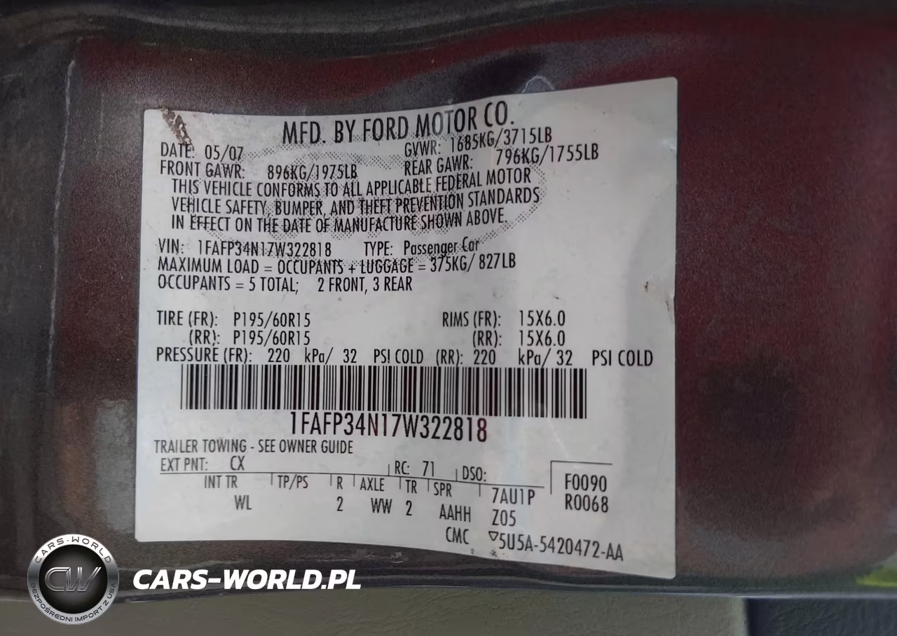 2007 Ford Focus S-Se-Ses VIN:1FAFP34N17W322818 - 9