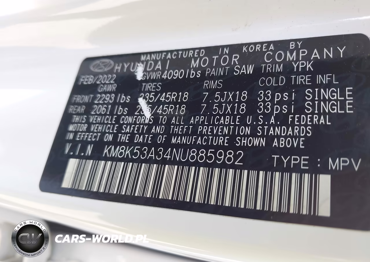 2022 Hyundai Kona Limited VIN:KM8K53A34NU885982 - 9