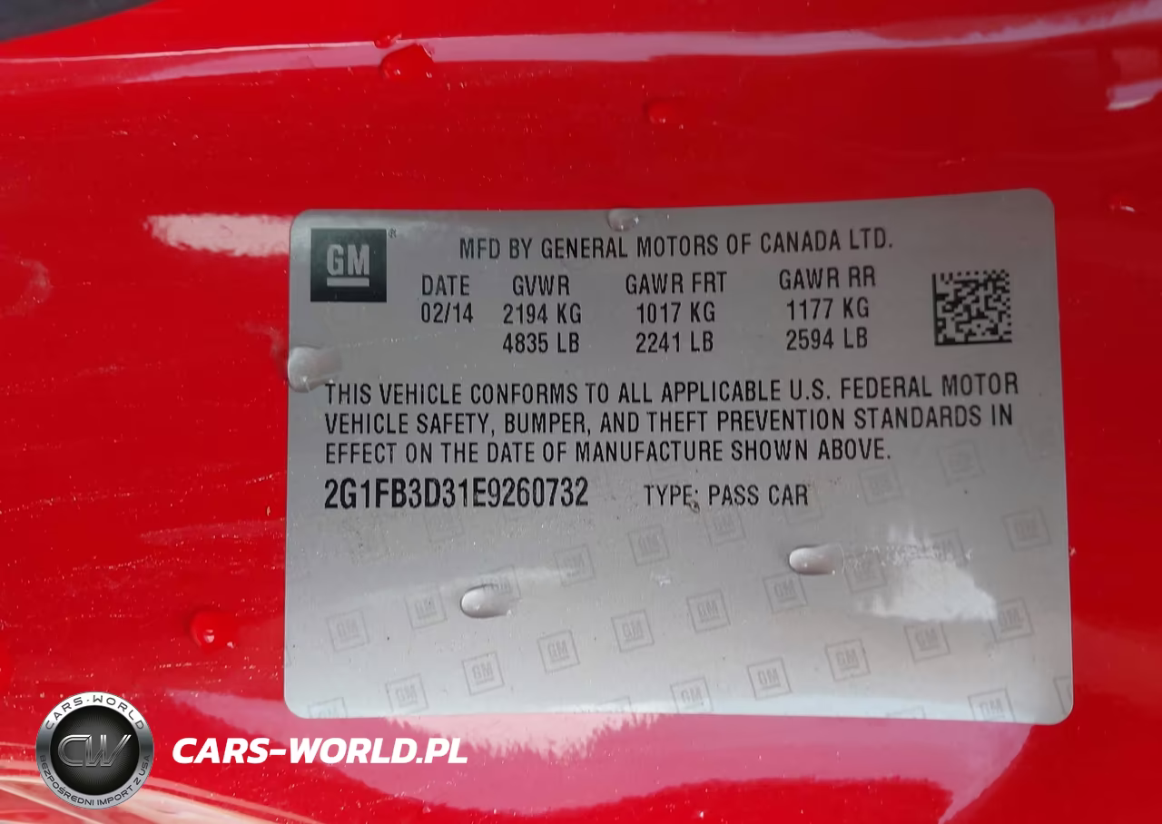 2014 Chevrolet Camaro 1Lt VIN:2G1FB3D31E9260732 - 9